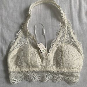 NWT LACE HALTER BRALETTE